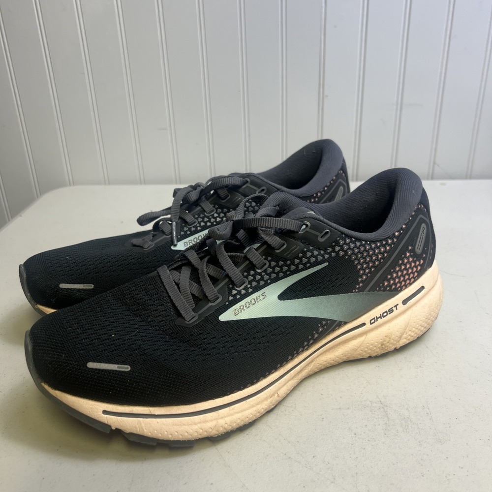 Brooks Ghost 14 Women's Size 11B (Medium) Running Shoes Black Pearl Peach
